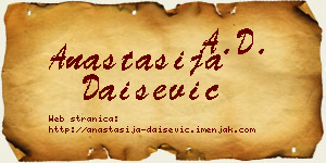Anastasija Daišević vizit kartica